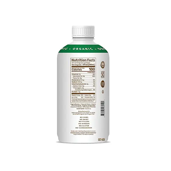 MALK Organic Unsweetened Coconut Milk, 28 FZ 2