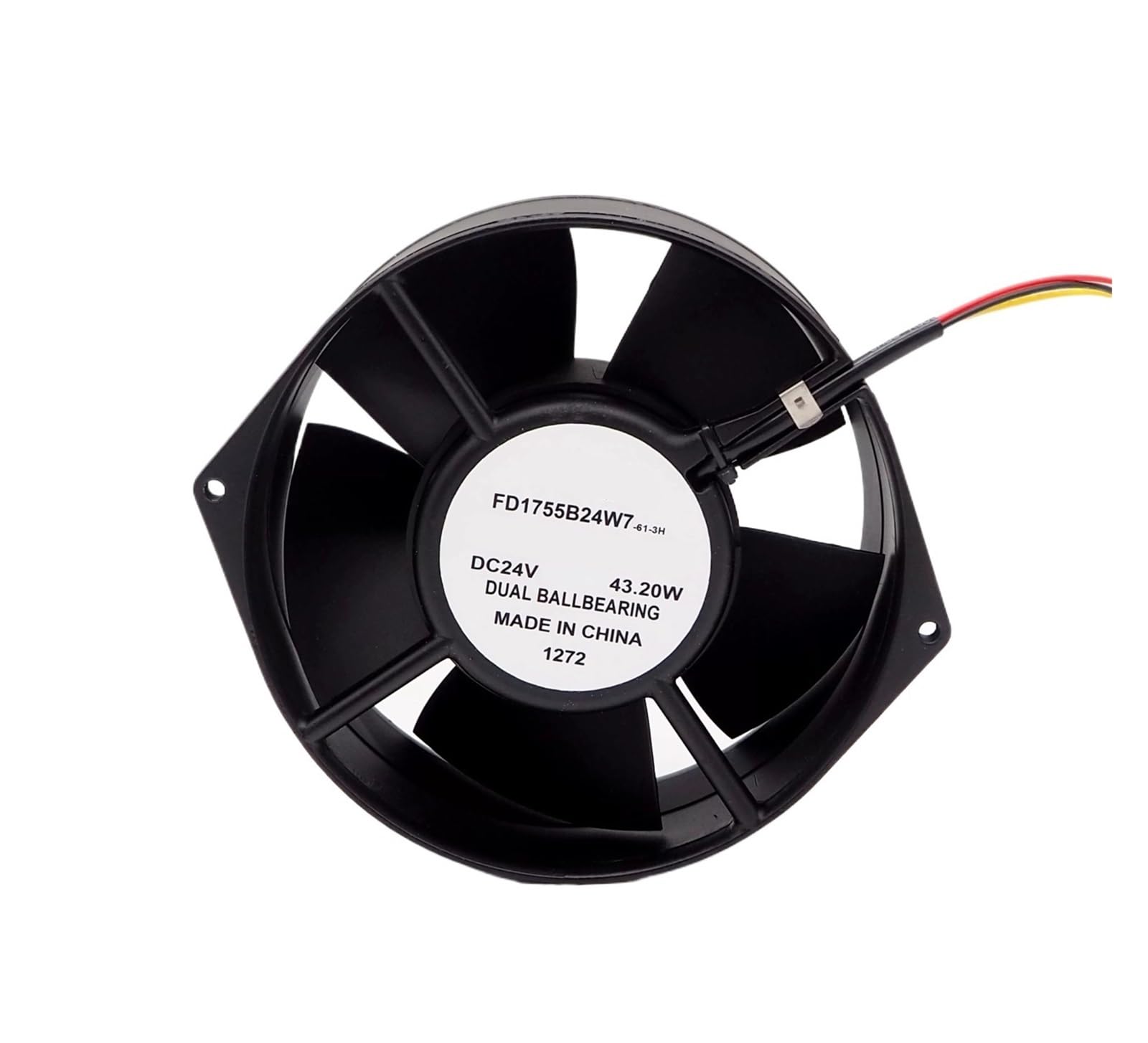 Ventilateur axial 24V 43.2W extracteur air chaud 172x150x55mm triphasé 3 fils