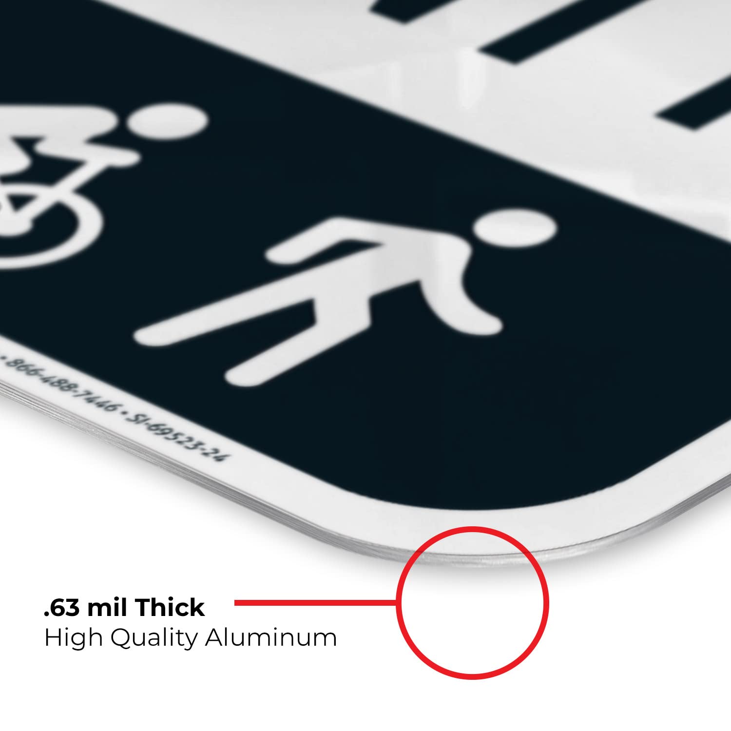 Speed 20 is Plenty Right of Way Sign, 18x24 Inches, Rust Free .063 Aluminum, Fade Resistant, Made in USA