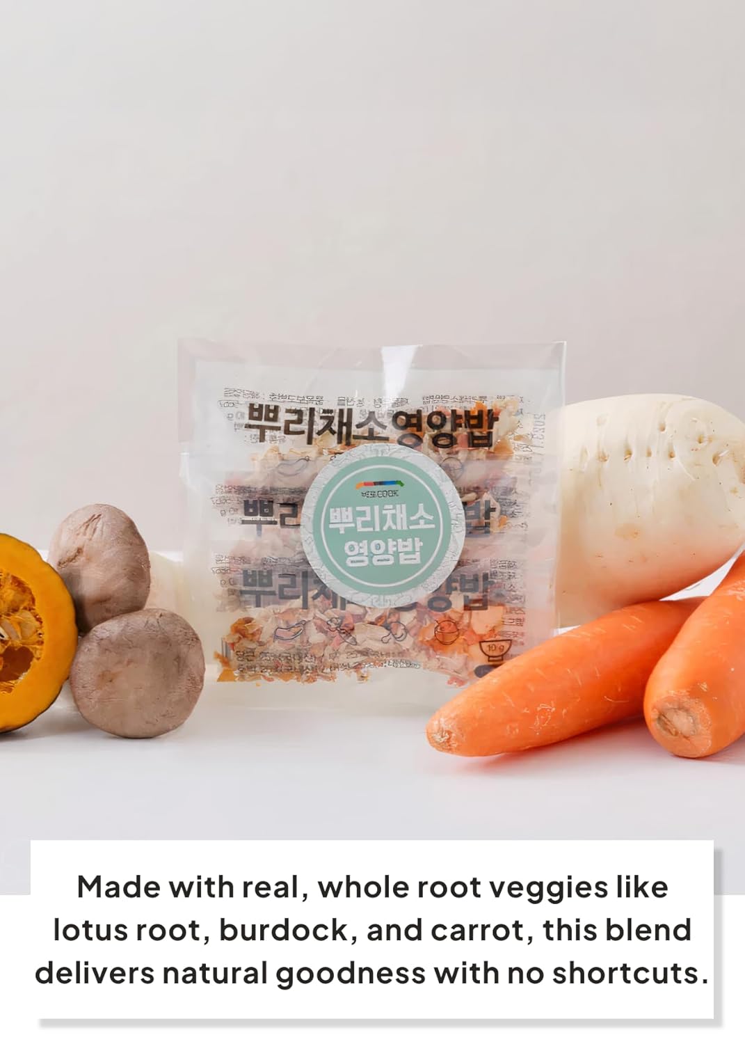 Korean Food Root Vegetables for Rice Cooking – 80g Pack (3-Pack Bundle) – Vegitable Mix Vegan Vegetable Bibimbob, 뿌리채소 영양밥, 비빕밥