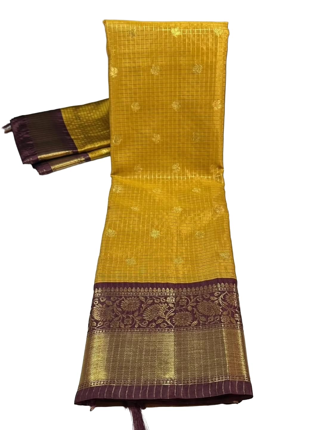 Premium Soft Silk Saree Check Buti-picture-38