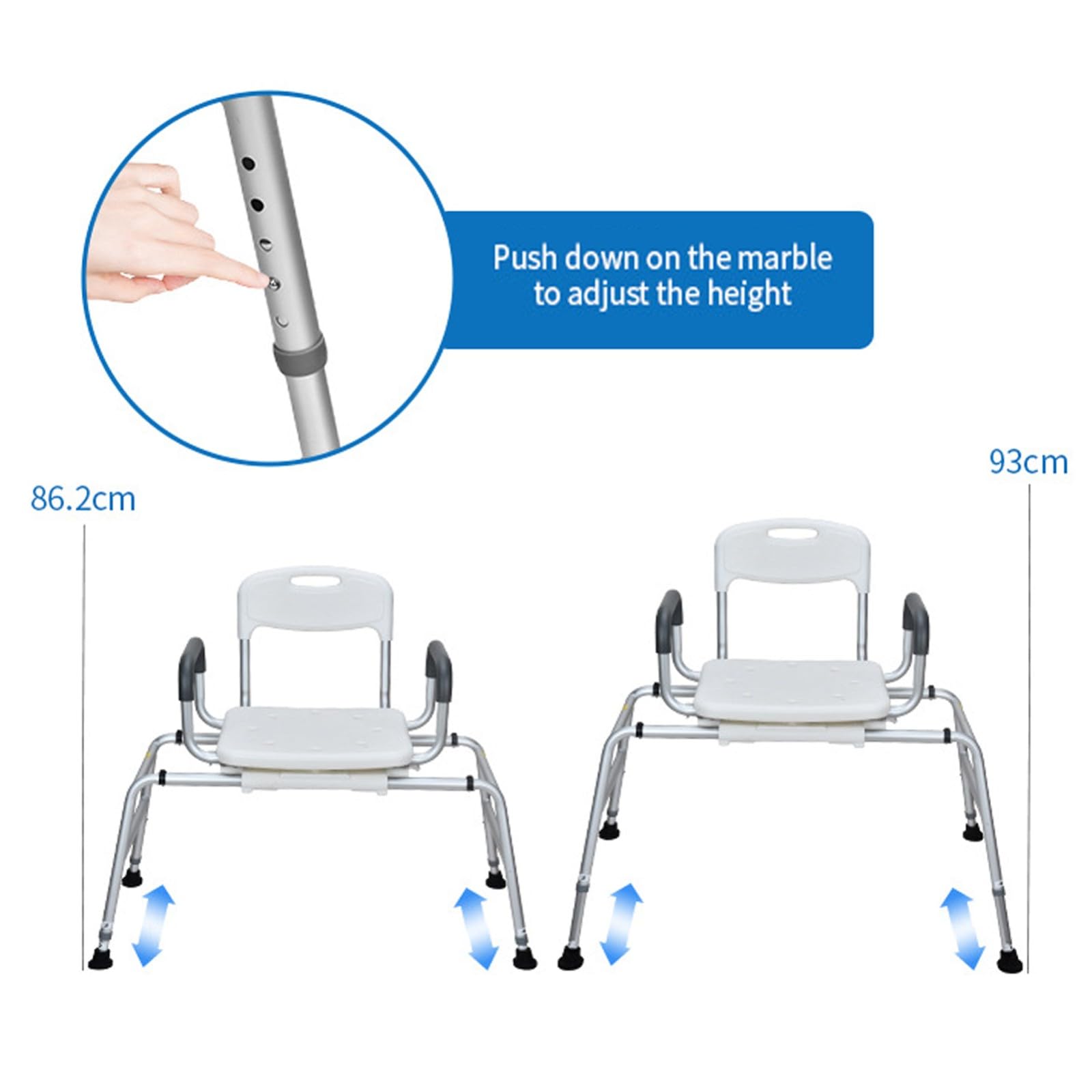 Silla para Bañera Y Ducha Giratoria,Asiento De Bañera para Personas Mayores Y Adultos,Silla De Baño con Respaldo Y Brazos Asiento Giratorio Bañera Montaje Sin Herramientas,Silla De Ducha