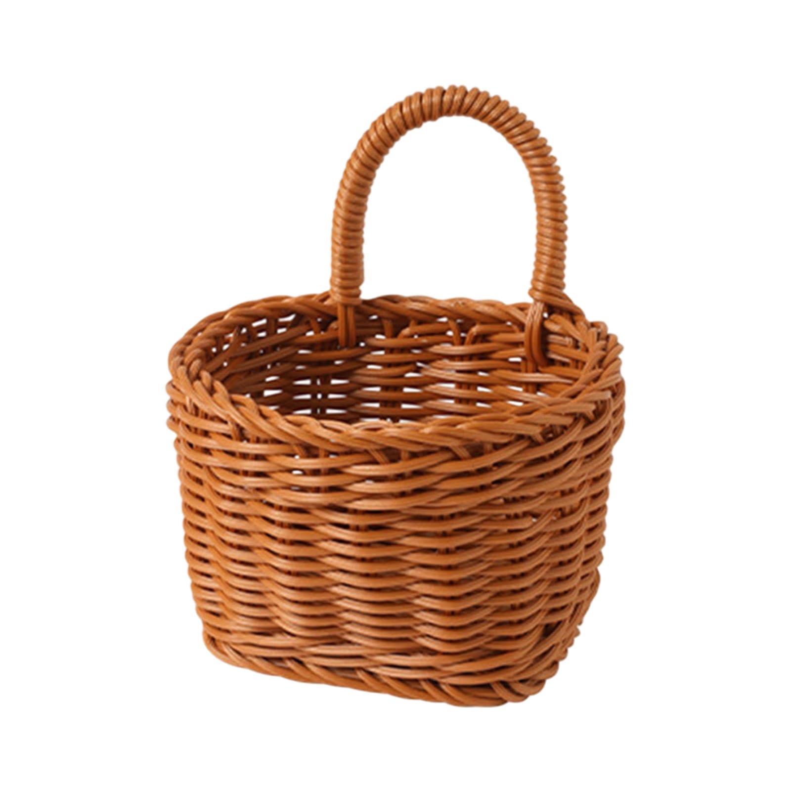 Decorative Wall Mounted Storage Basket in Handwoven Rattan Designs for Keys and Small Items Wall Hanging Basket