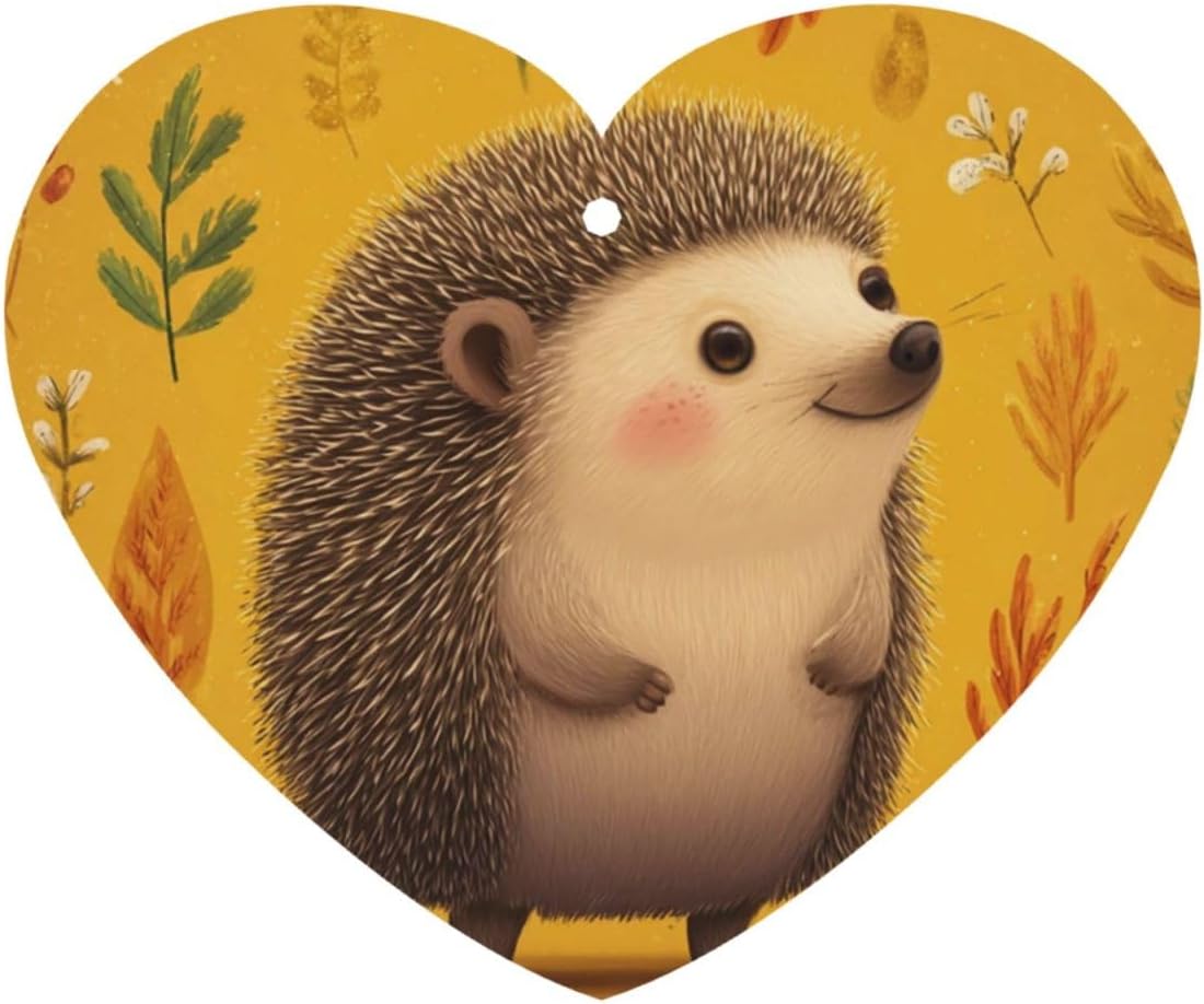 Car Air Freshener 24 PCS Hedgehog Hanging Car Air Fresheners Auto Interior Decor Card Freshener Strong Scented Card Lavender Cars Scents for Office Bedroom Close Drawer Heart Shape
