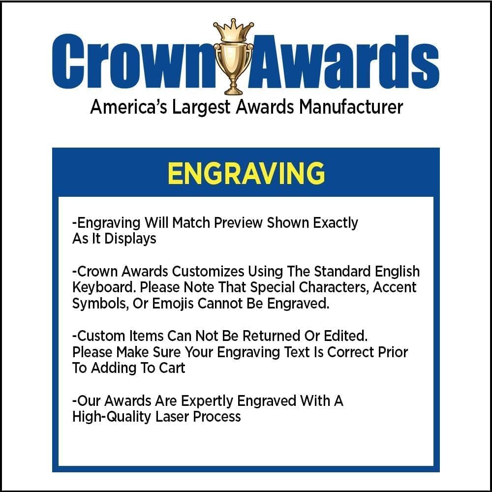 Crown Awards Personalized 10" Engraved Apex Crystal Award