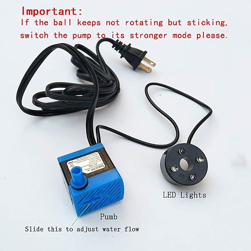 Miniatura 3 de Fuente de mesa para interiores, pequeña rocalla de escritorio, cascadas en cascada de montaña con rueda de agua de bola rodante para regalo y