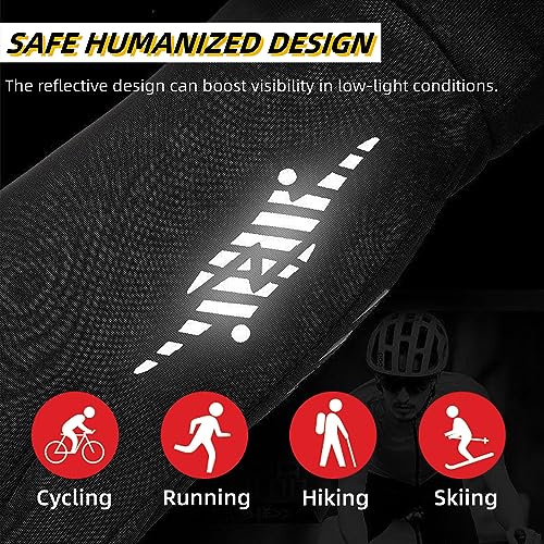 Rzejin Winter Cycling Gloves,Touchscreen Thermal Gloves Water Resistant,Warm Windproof Anti-Slip Gloves for Men Women Skiing Running Riding Driving - Image 6