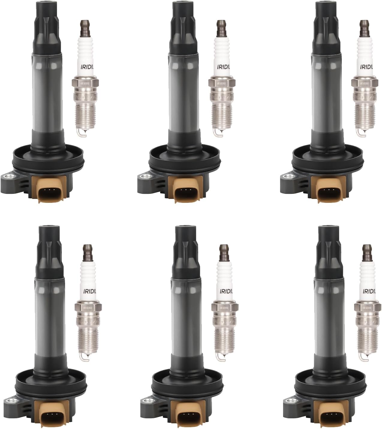 Set of 6 Ignition Coil Pack Spark Plugs Fits for 3.5
