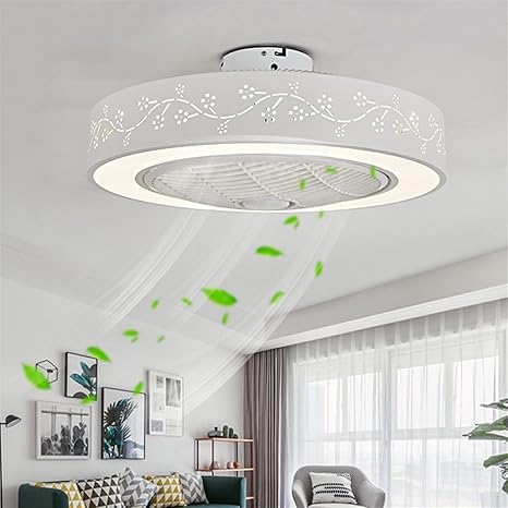 FairUo FairUo Plafondlampen, Moderne Led-Plafondlamp, Woonkamer Lamp, Slaapkamer Onzichtbare Ventilatorlamp, Plafondventilator Lamp, Plafondventilator Met Lamp En Afstandsbediening, Driedelige Licht Verstelb photo 2