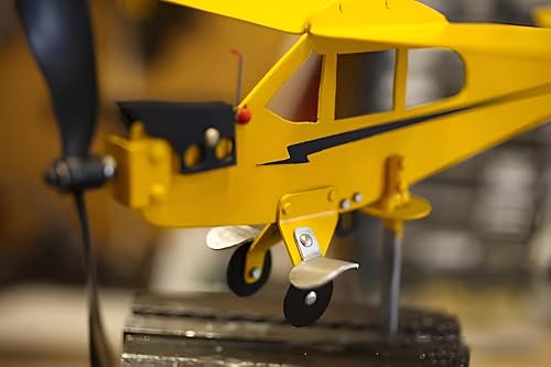 Miniatura 6 de Veleta mágica de metal cinético para avión hueco, molinillos de viento de metal cinético para patio y jardín, 3D cinético de viento giratorio de