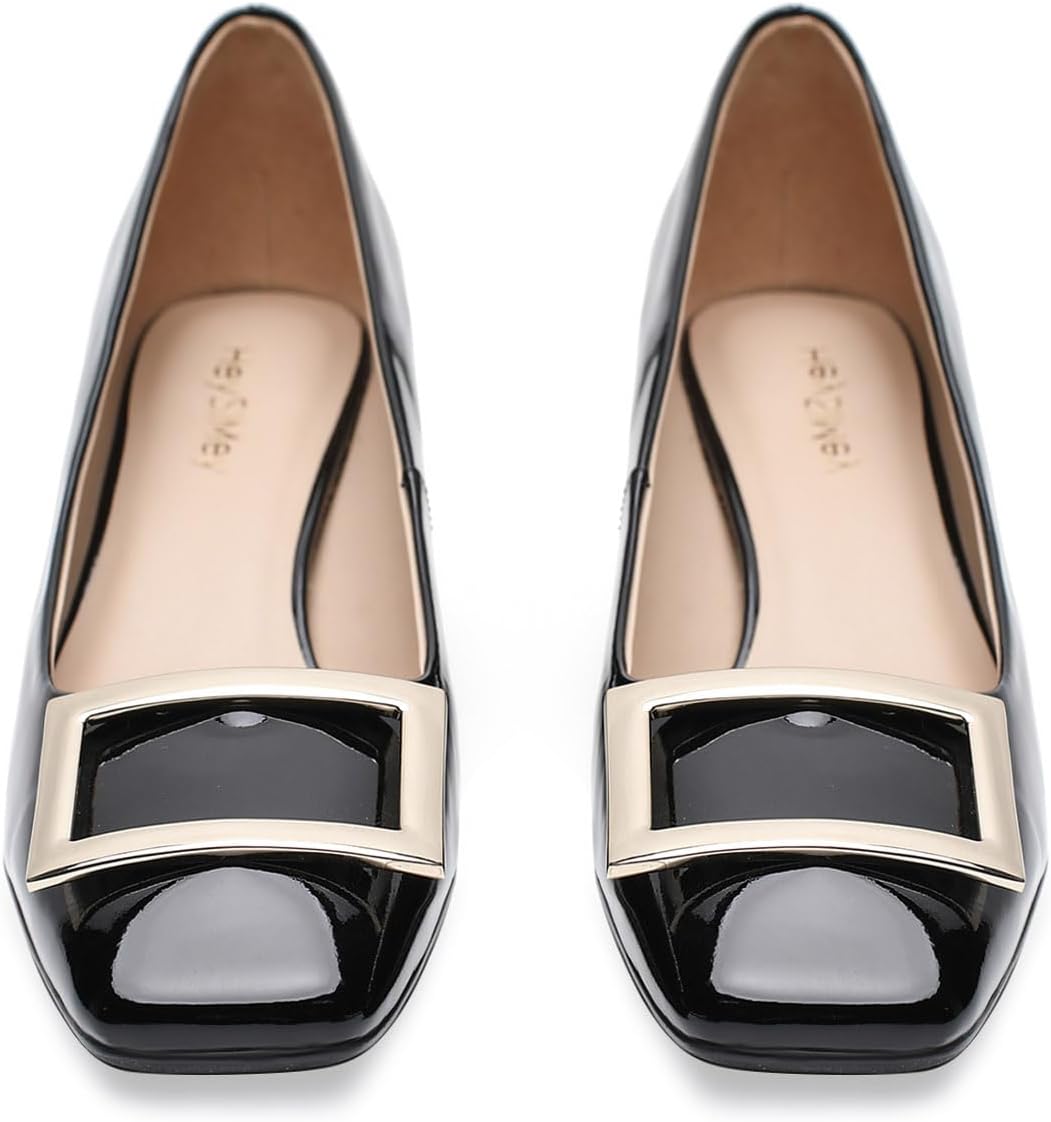 Block Heels for Women Genuine Leather Square Closed Toe Chunky Heels Office Work Shoes Women's Heels for Business Casual - Image 7