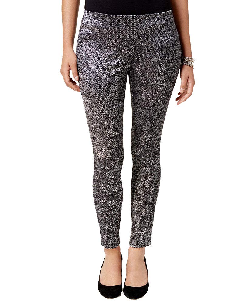 Alfani Womens Glitter Casual Trouser Pants Metallic 12