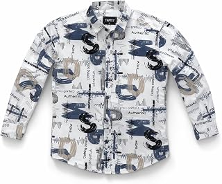 “Boys Printed Casual Shirt | Stylish Full Sleeve Shirt for Kids (2–12 Years) | Trendy Graphic Design | Comfortable Price In India