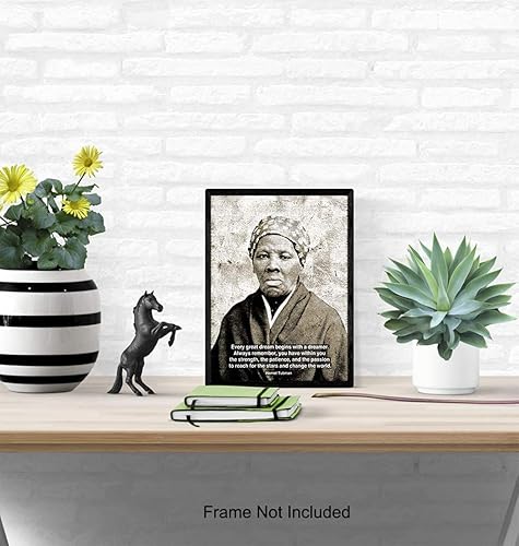 Miniatura 4 de Black African American Civil Rights Wall Art Print - Harriet Tubman Motivational Quote Home Decor or Office Decoration - Inspirational Gift for