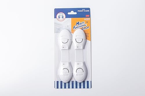 Miniatura 8 de Cerradura multifuncional a prueba de gabinete de seguridad infantil  Adhesivo seguro rápido y fácil 3M, correas adhesivas multiusos  A prueba de