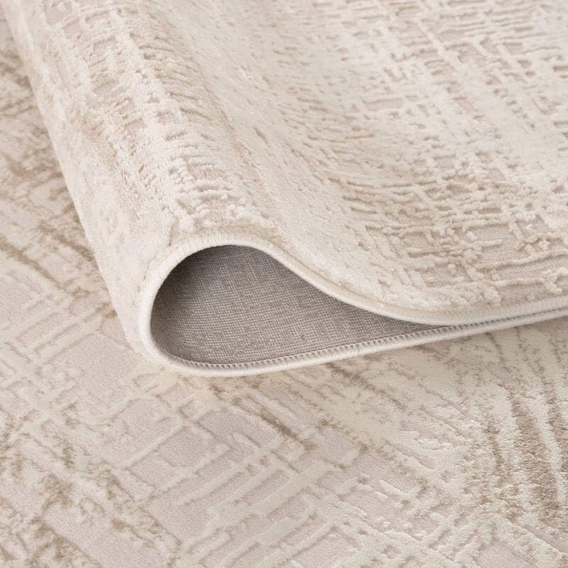 THE RUGS Carmel Modern Area Rug, Stain-Resistant, Non-Shedding, Durable Rugs for Bedroom and Hallway [ Marble Effect Beige - Image 3