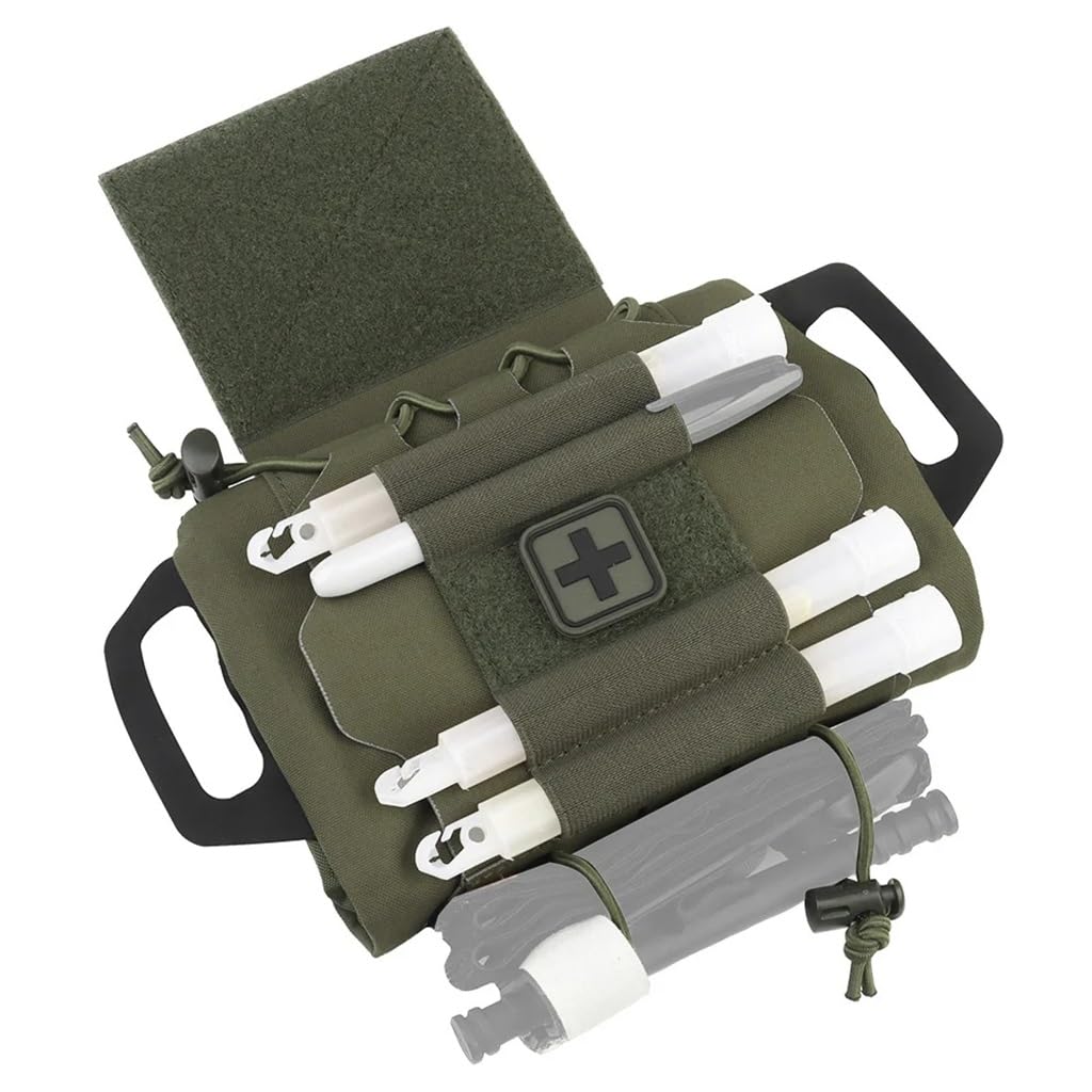 Taktische IFAK Tasche Rolle Und Träger Medizinische Trauma Kit Tasche Erste Hilfe Kits Lagerung Weste Zubehör EDC Outdoor Jagd (Color : RG)