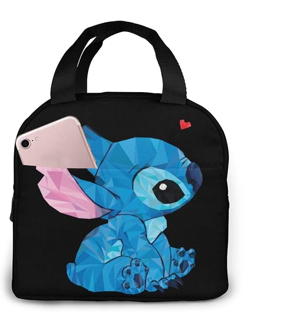 TTmom Lunch Bag Tote Stitch Lunchbox Insulated Lunch Cooler Box Meal Prep Containers for Woman Man Kids