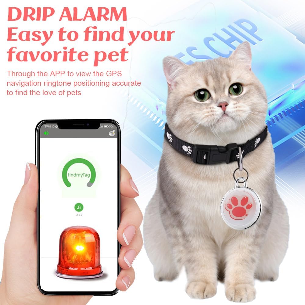 3 mini localizzatori GPS per cani e gatti, senza canone mensile, compatibile con iOS/Android, dispositivi di localizzazione in tutto il mondo, adatti per animali domestici o bagagli, dispositivi