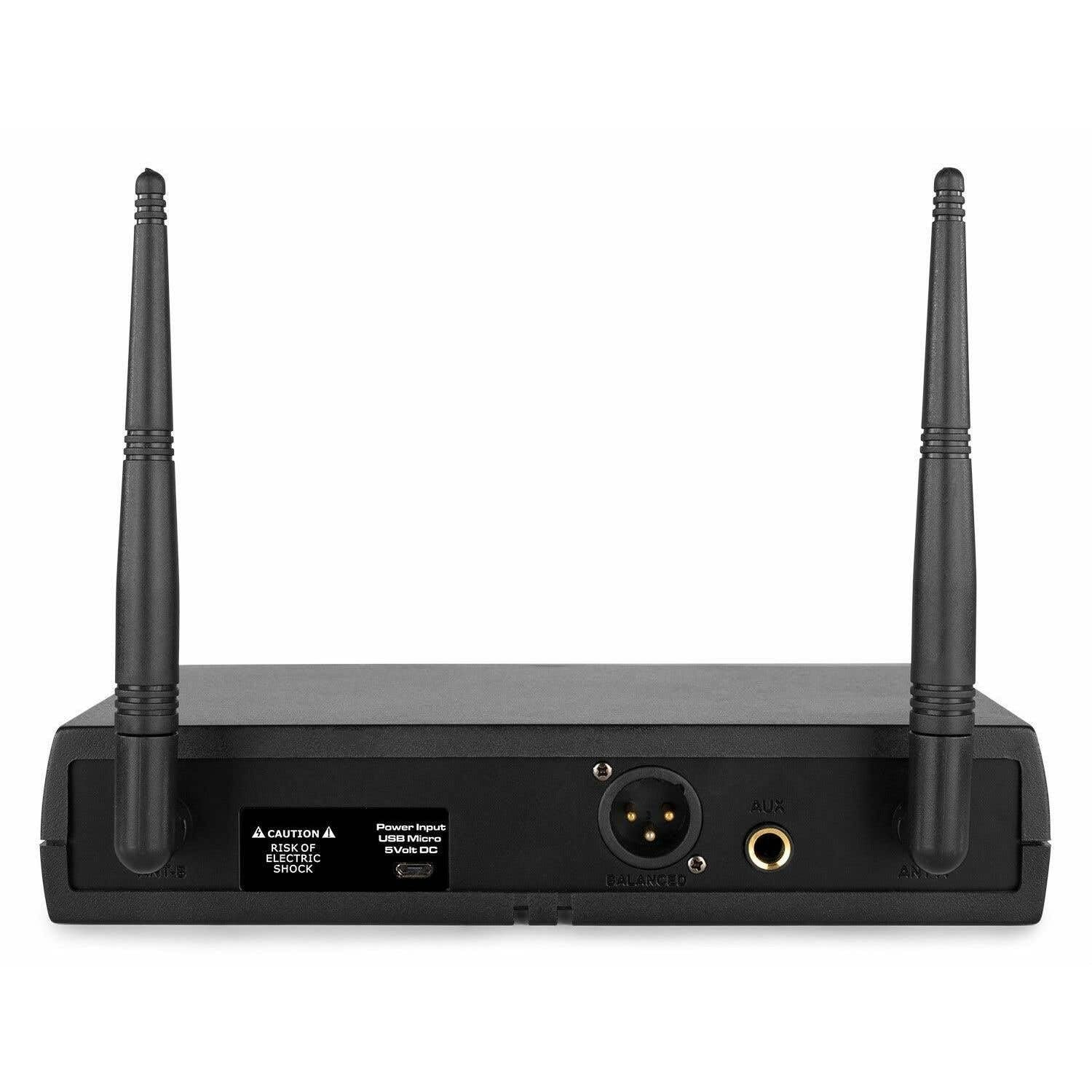Vonyx WM61B - Microphones sans Fil UHF, 16 Canaux, 1x Micro Casque, 1x Micro- cravate, Idéal pour Conférences et Présentations
