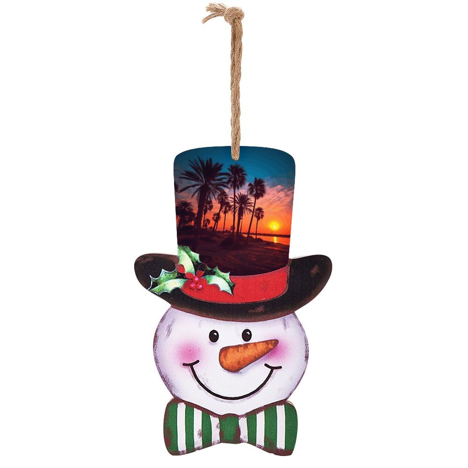 Panneau suspendre bois Noël rigide déco murale vacances durable