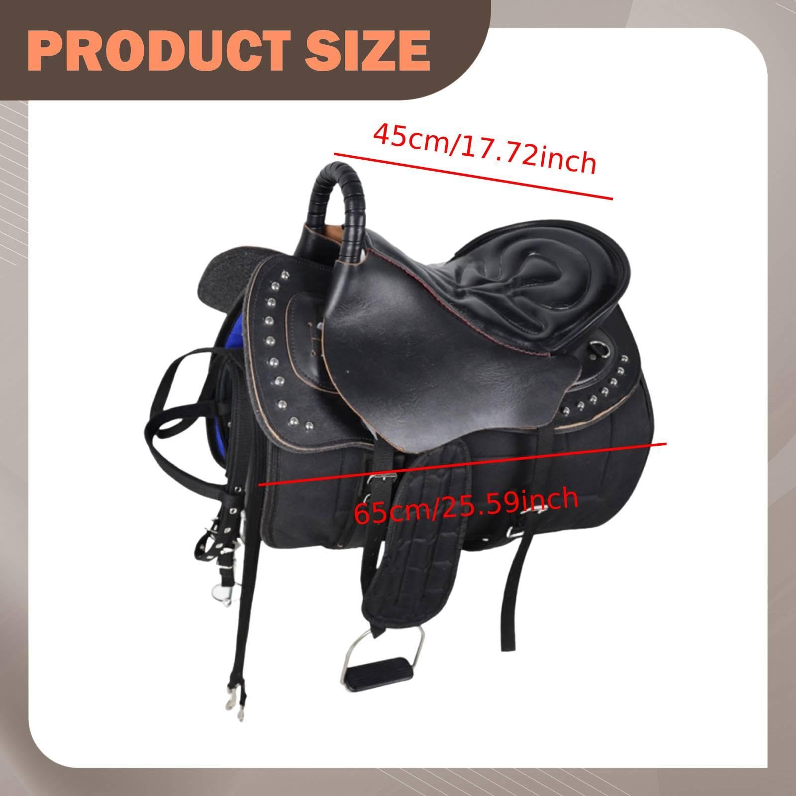 Gralara Juego de Silla de Montar para Caballo, Asiento de Equitación, Cómodo, Resistente Al Desgaste, Accesorios Deportivos, Cojín Antideslizante Práctico, Eq
