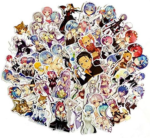 Anime Domain Re:Life in a different world from zero vinyl stickers, 50 pieces