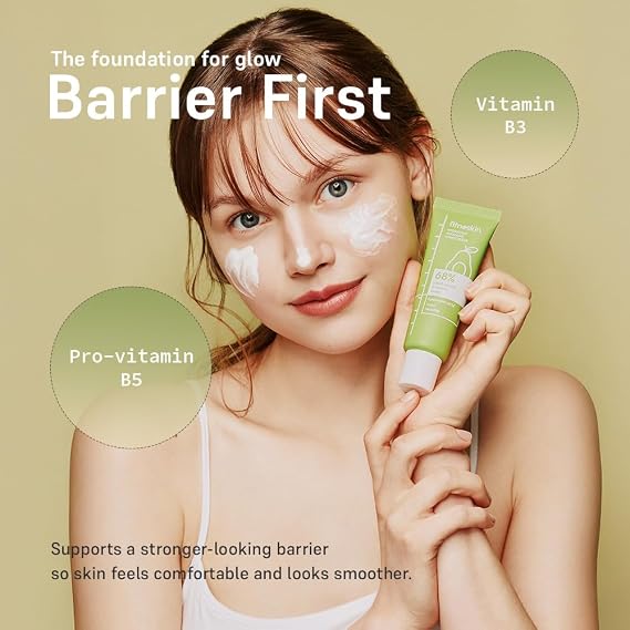 Hydrating Avocado Moisturizer, 1.7 Fl Oz (50ml) Avocado Fruit Water + Hyaluronic Acid, Vitamin B3 & Pro-Vitamin B5 Creamy-Soft Barrier Hydration, Fragrance-Free, Vegan Korean Skincare