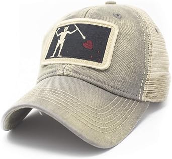 SL Revival Co Pirate Flag Trucker Hat Collection, Adjustable Salt-Wash