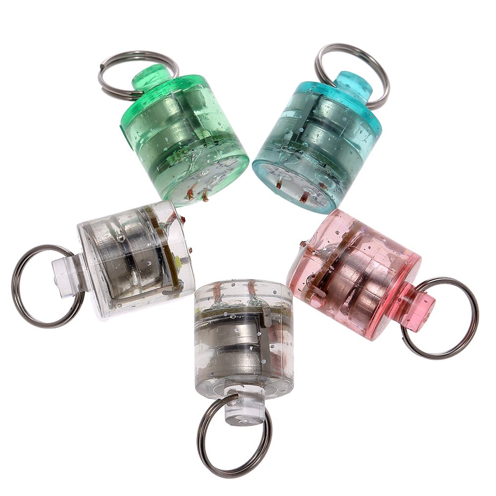 LED Light Bait Podwodny Zestaw Przynęt Wędkarskich Aktywowane wodą Głębokie Krople Migające światła 5 Sztuk ze Schowkiem do Wędkowania