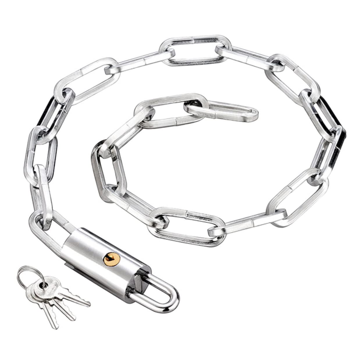 KICHOUSE Portable Bike Lock Heavy Duty Chain Lock for Motorcycles Bicycles and Scooters Cut Security with Includes Keys for Easy Access