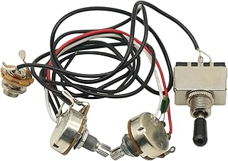 Electric Guitar Wiring Harness 3 Way Toggle Switch 1 Volume 1 Tone Big 500K Pots Strat Wiring Harness