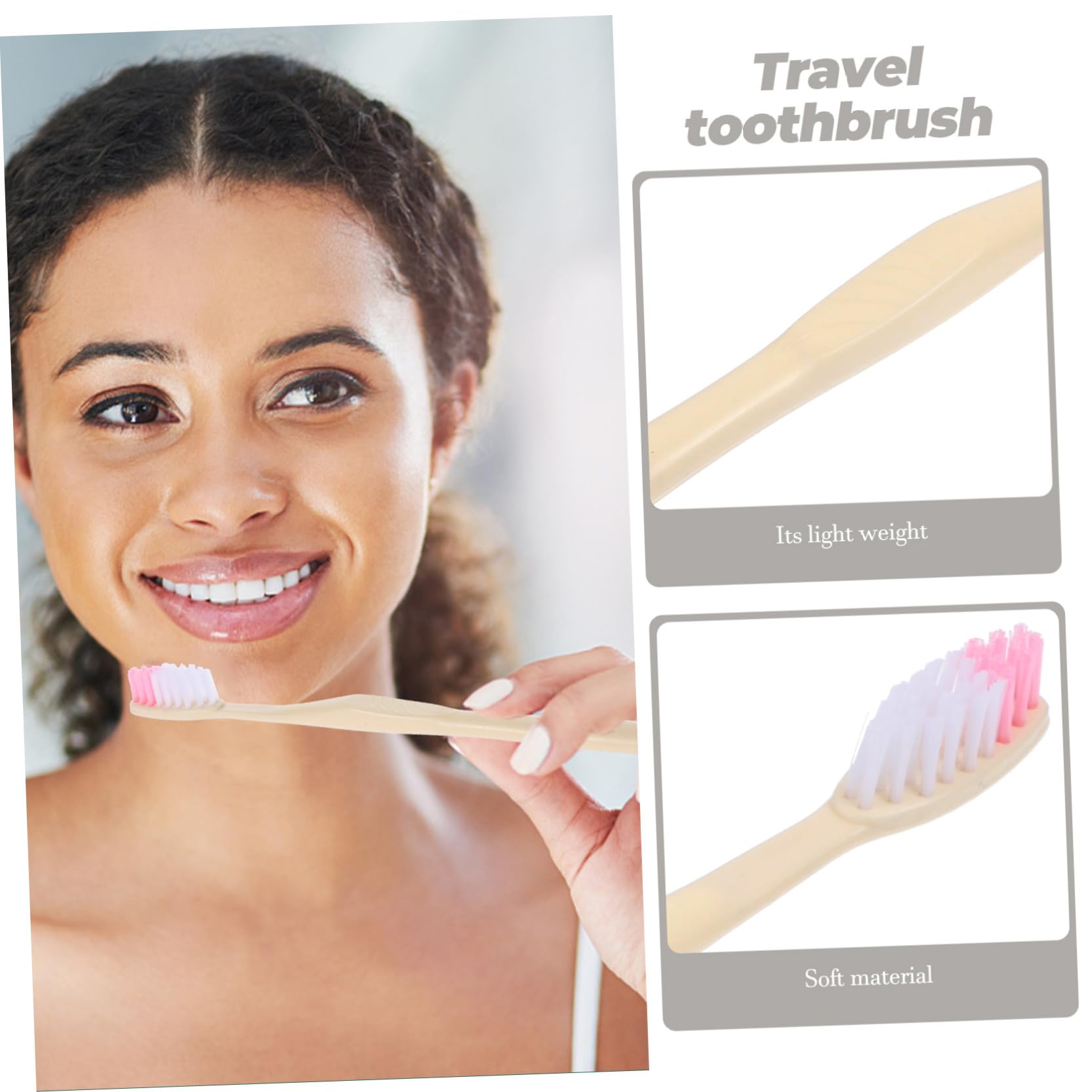 Set 100 Spazzolini da Denti Monouso con Dentifricio, Confezionati Singolarmente in Plastica, Morbidi e Usa e Getta, per Viaggi e Hotel Stili multipli