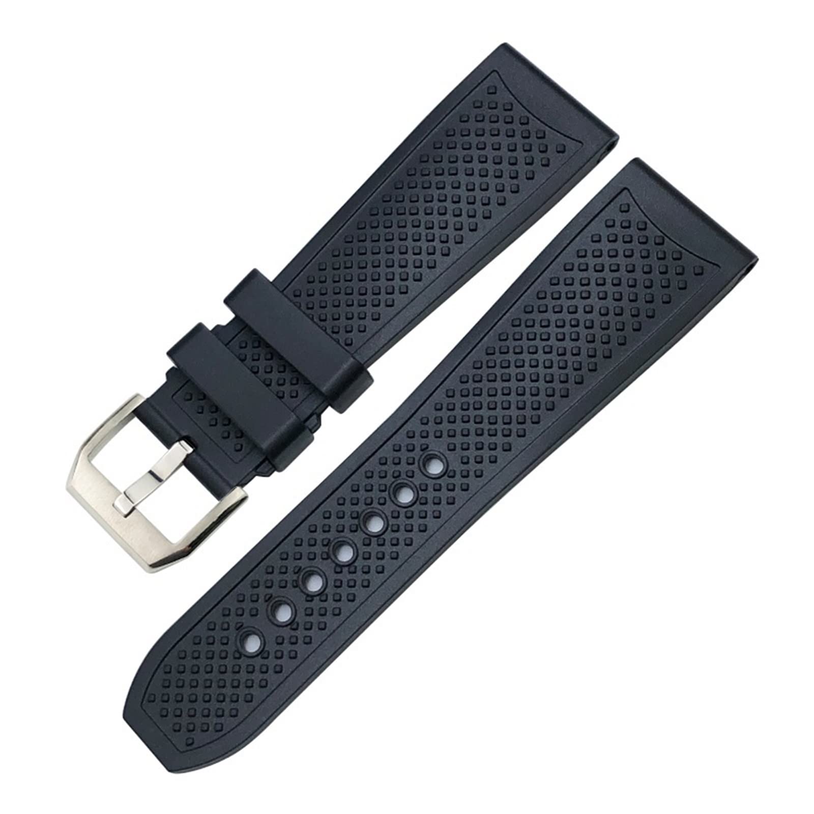 Bracelet montre caoutchouc silicone de qualité supérieure finitions précises 21mm