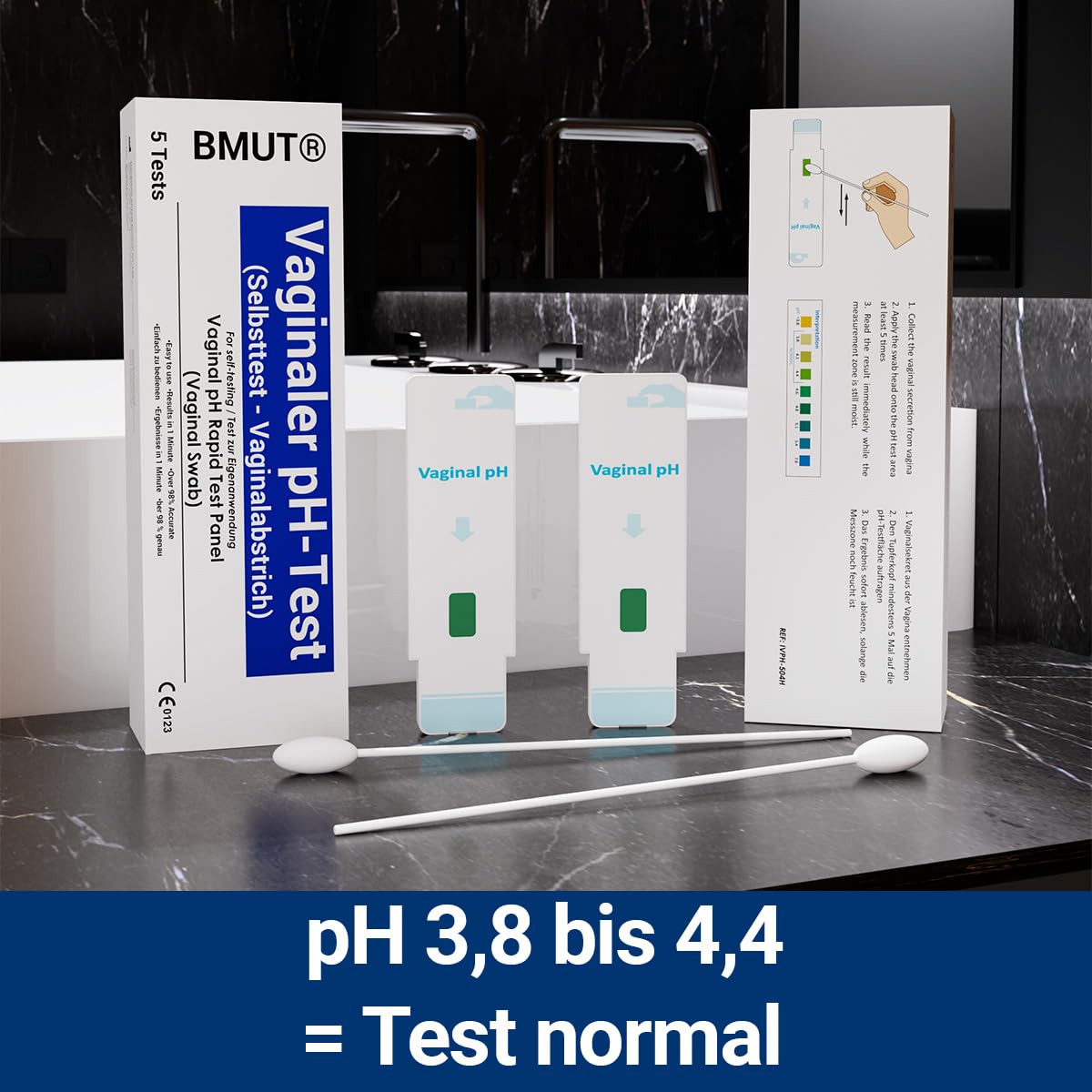 5 x test pH pochwy w domu – test pH z pochwy – szybka ocena – opieka przedporodowa – kontrola środowiska pochwy – bakteryjne zapalenie pochwy – infekcje bakteryjne