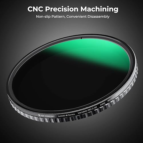 Miniatura 7 de K&F Concept Kit de filtros de lente ND variable de 2.835 in, ajustable, 1-5 paradas y 5-9 paradas (2 unidades) para lente de cámara