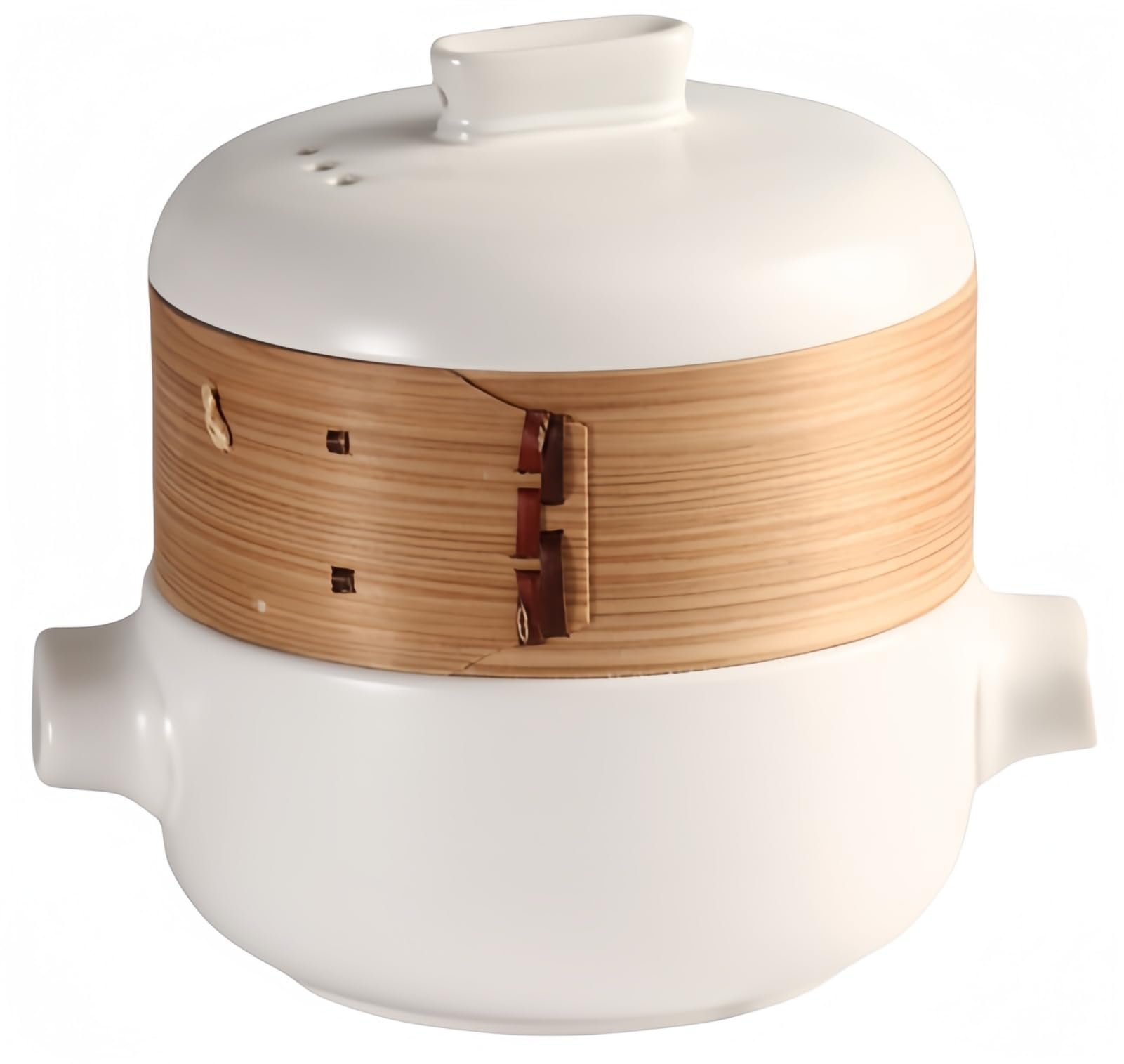 陶器製鍋と木製蓋のセット