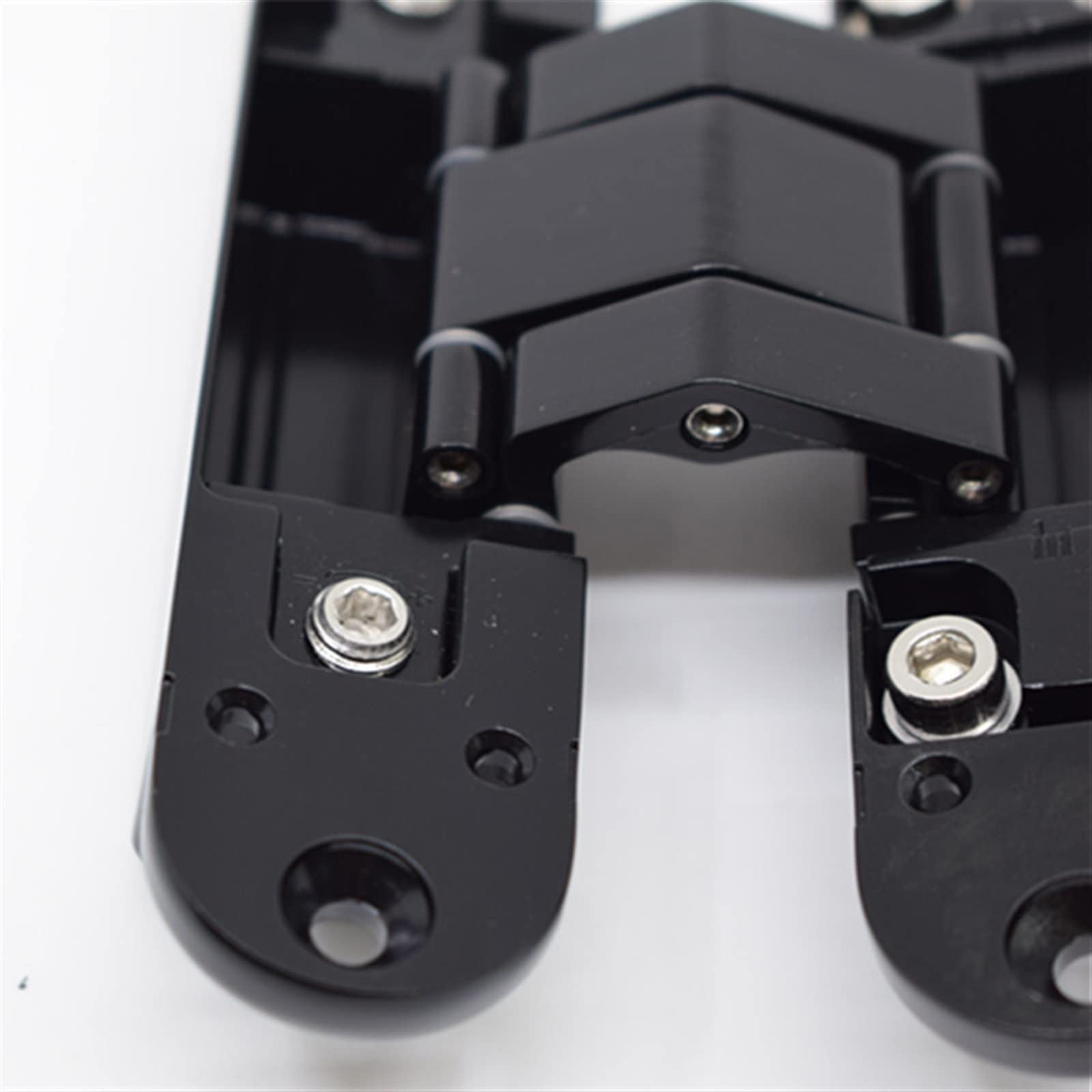 2 szt. Regulowany Ukryty Zawias Drzwi 3D Regulowany Zawias Ukryty Niewidoczny Zawias Drzwi 140 * 30 MM 60 KG do bramy Szafka Meble Zestaw Sprzętu Zawiasy (Kolor: Srebrny)