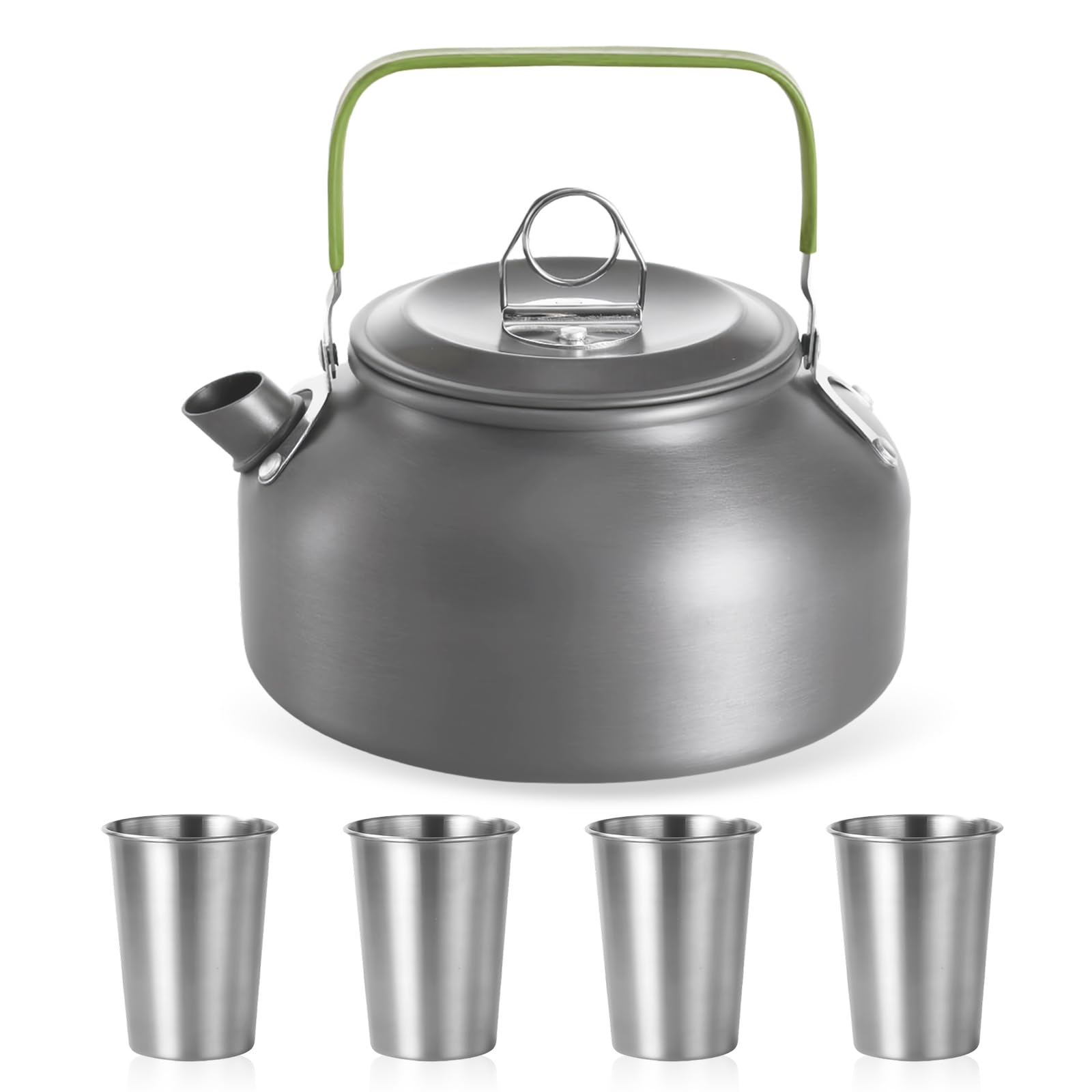 Bouilloire En Aluminium: Bouilloire Portable Ultra-Légère de 0,8L, Idéale Pour Le Camping, Le Plein Air, La Randonnée Et Le Pique-Nique (0,8 Litre)