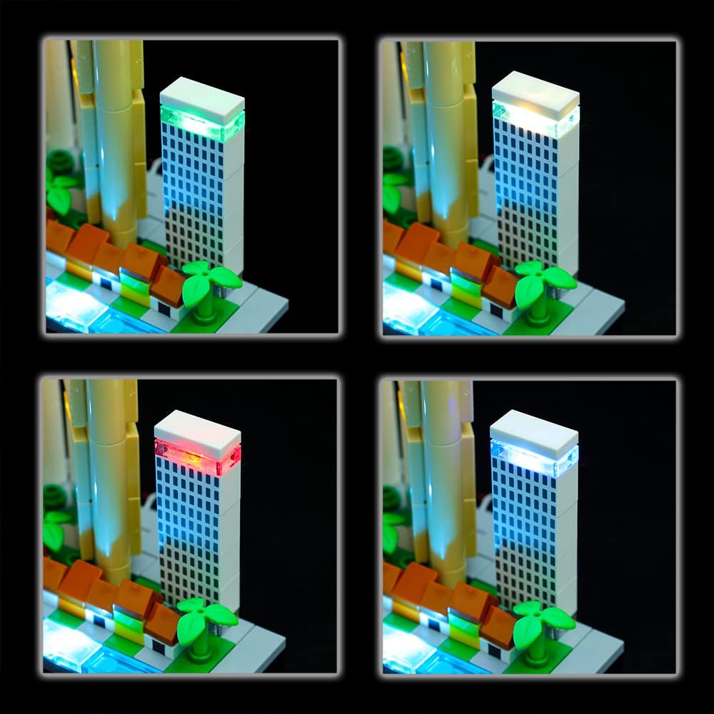 Kyglaring LED Light Kit Compatible with Lego Set 21057, Lighting Accessories Compatible with Architecture Skyline Collection, Lights Only (Model Not Included), Classic Version