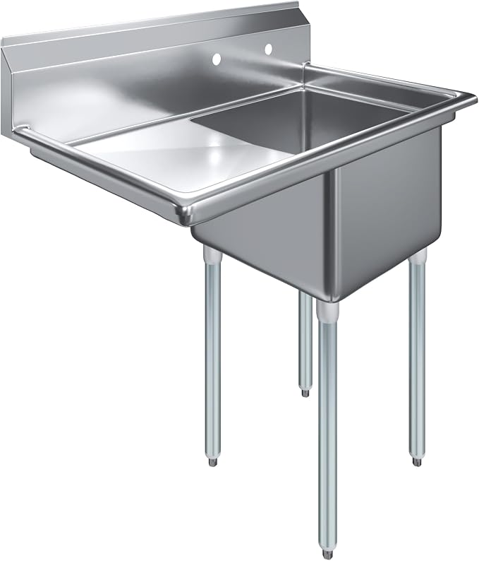 AmGood 1 Compartment Stainless Steel Prep & Utility Sink -