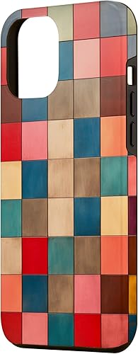Miniatura 2 de Funda protectora con diseño a cuadros multicolor radiante para iPhone 12 Pro Max