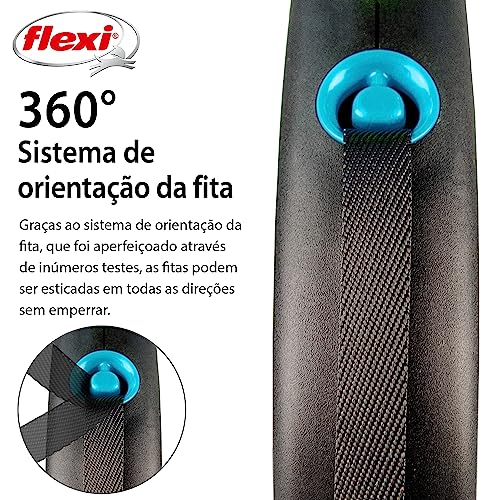 Guia Flexi Black Design Fita G 5m - Azul