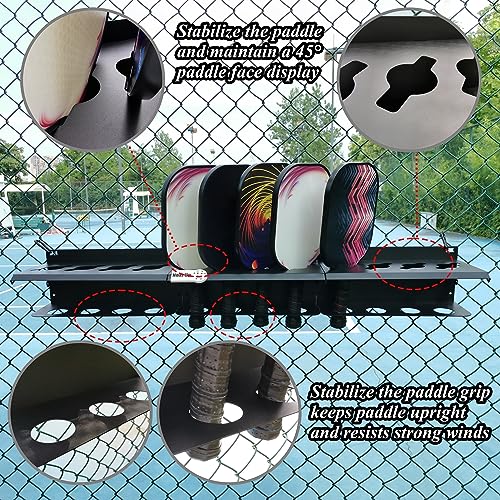 PRAMOON Pickleball Paddle Rack, 8Paddle Holder, Multiple Racks Are