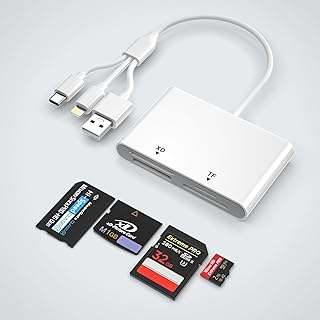Memory Stick Pro Duo Adapter for iPhone/Android/PC, 4 in 1 SD/TF/MS/XD Picture Card Reader, Memory Card Reader Lightning/U... Price In India