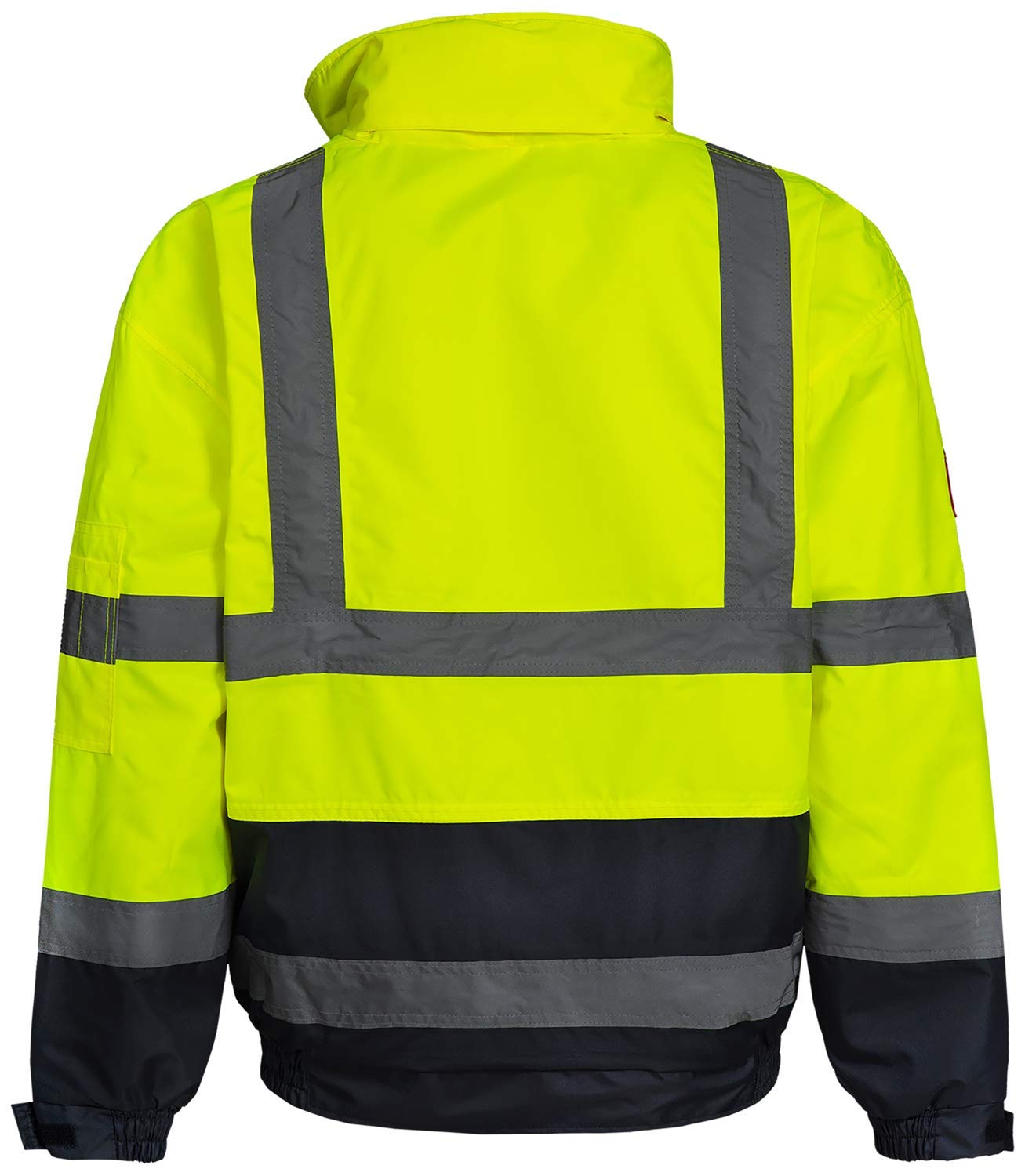 NITRAS Motion Tex Viz Plus Chaqueta Impermeable Reflectante para Trabajo - Alta Visibilidad - Ropa Laboral Hombre - Bomber - Piloto Diseño con Cintas Reflectantes