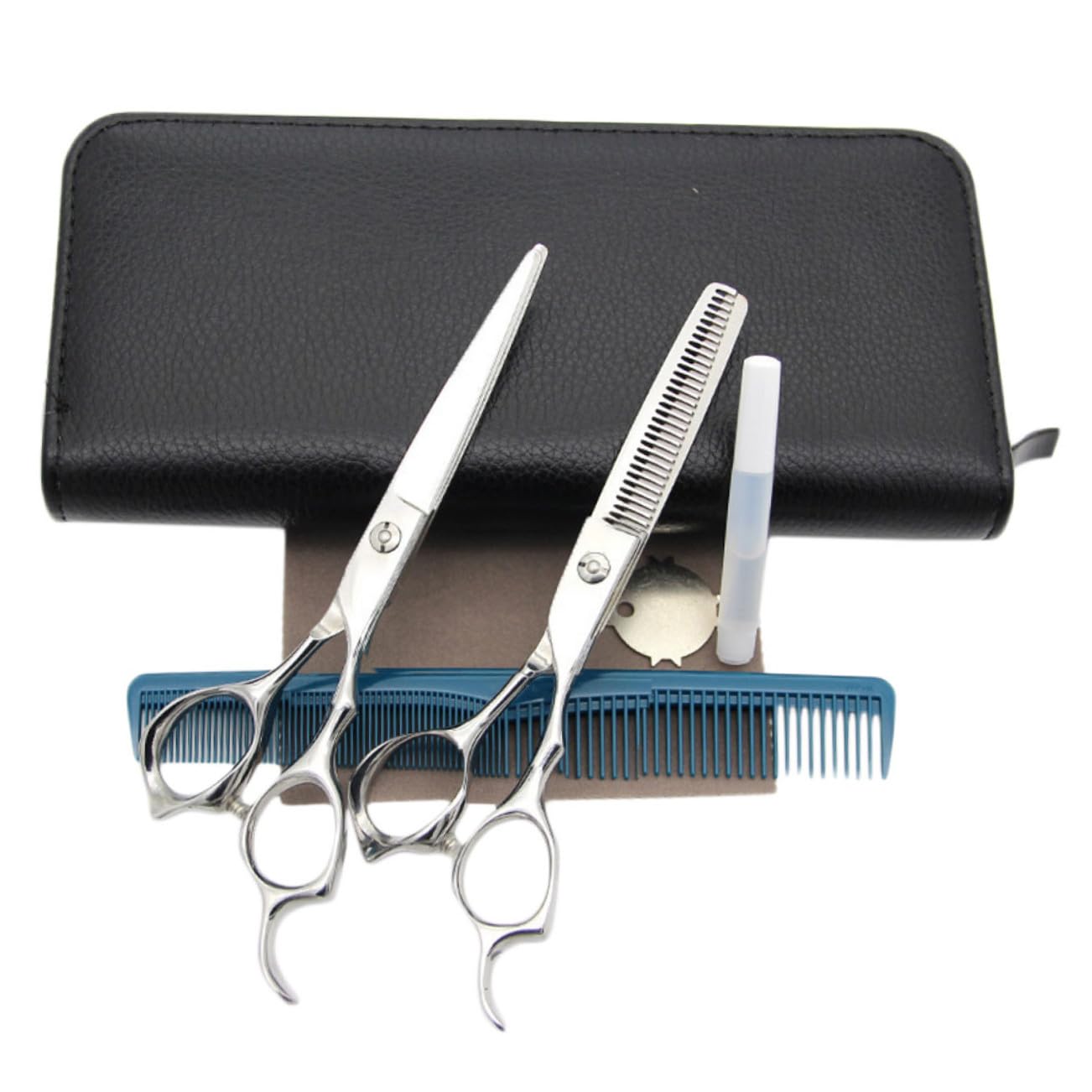 Tijeras de Peluquería Profesionales de Acero Inoxidable Diseño Ergonómico para y Herramientas Portátiles para Hombres Mujeres
