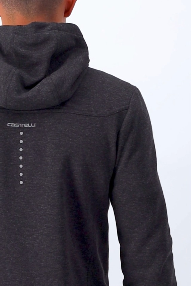 CASTELLI Men's Milano Full Zip Fleece Hoody, Wool Blend Sweatshirt