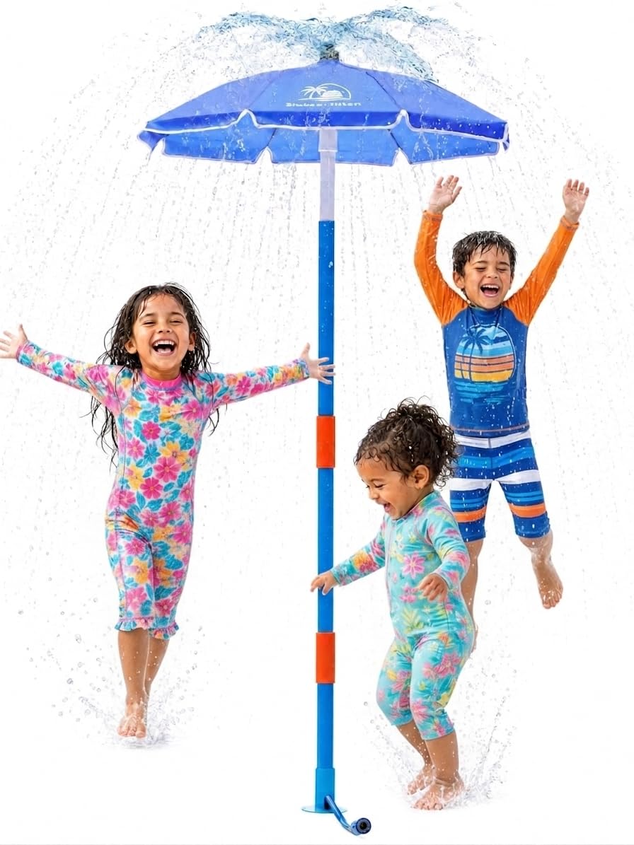 Plum Play Outdoor Garden Water Park Play Accessories (Fountain Tower), Blue