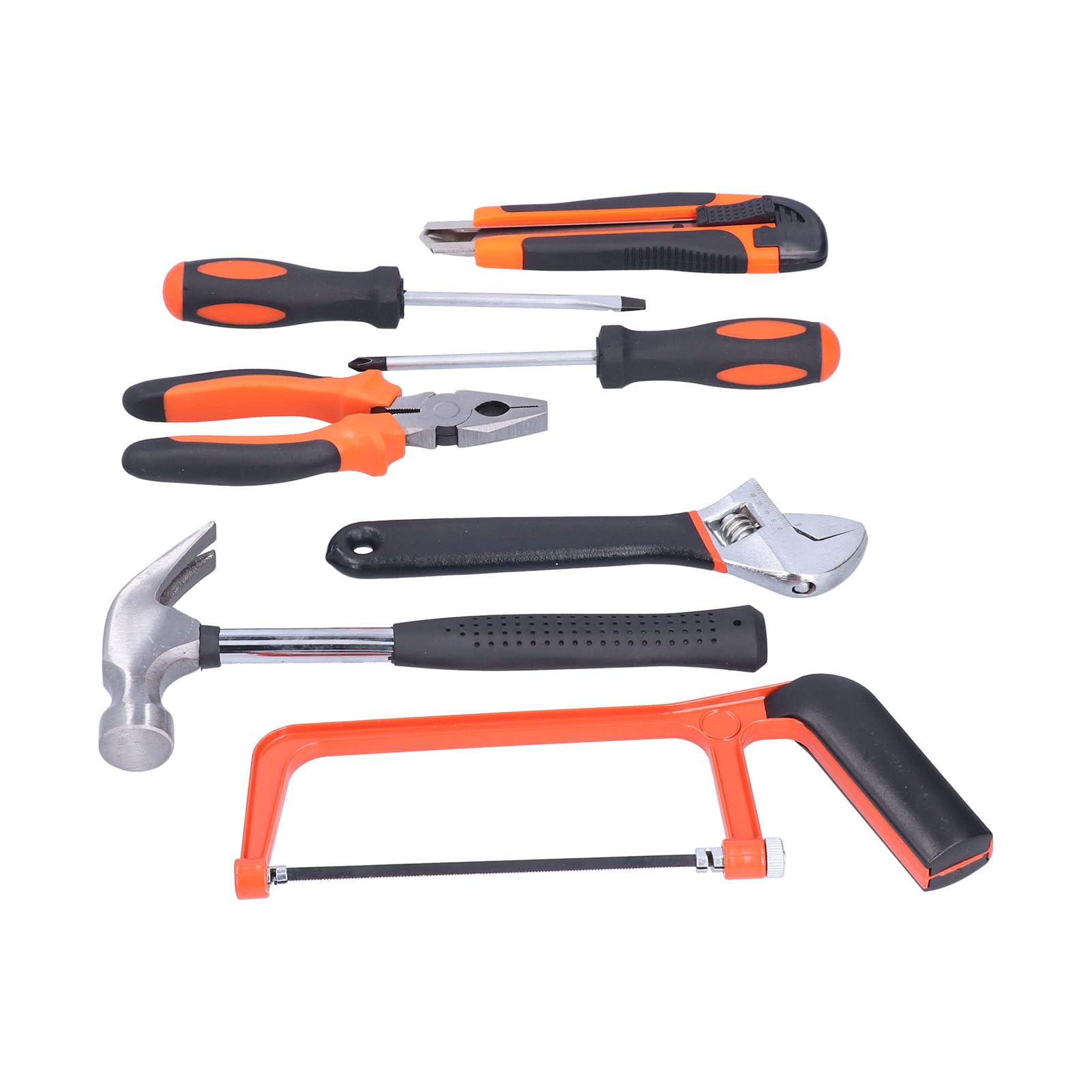 Kit de herramientas profesionales: juego de 13 herramientas manuales resistentes con caja de almacenamiento para mantenimiento del hogar, proyectos de bricolaje, carpintería y trabajo eléctrico
